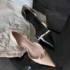 AIERTU  -  Women's Shoes Elegant French Pointed Tip High Heels for Woman Exquisite Patent Leather Casual Shoes Designer Shoes Zapatos Mujer Aiertu