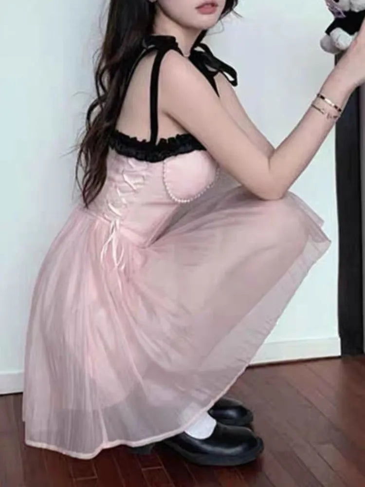 Aiertu Women Fashion New Solid Sweet Mini Dress Vintage Casual A-Line Party Birthday One Pieces Vestidos Female Clothes Summer Robe Aiertu