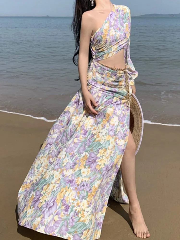 Aiertu Vintage and Chic Women Summer Dress Elegant Casual Floral Print Midi Party Vestidos Female A-Line Beach Holiday Clothes Mujers Aiertu