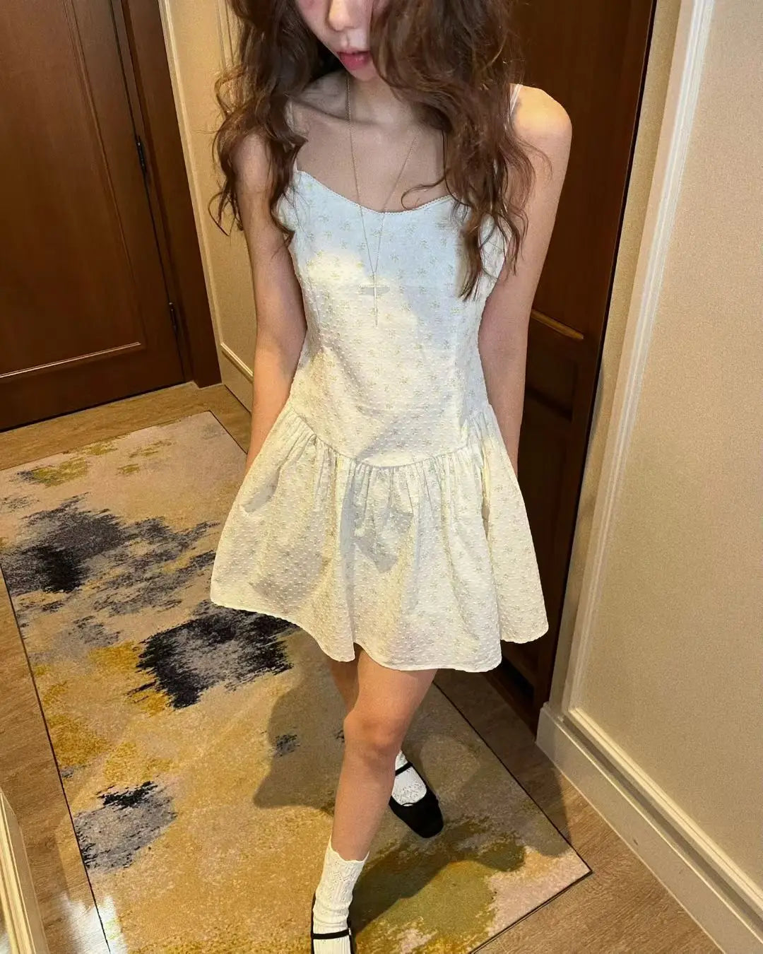 AIERTU  -  Summer Fashionable Korean Style Floral Print Slimming Dress Versatile Streetwear Casual Princess Skirt Sleeveless Dress Aiertu