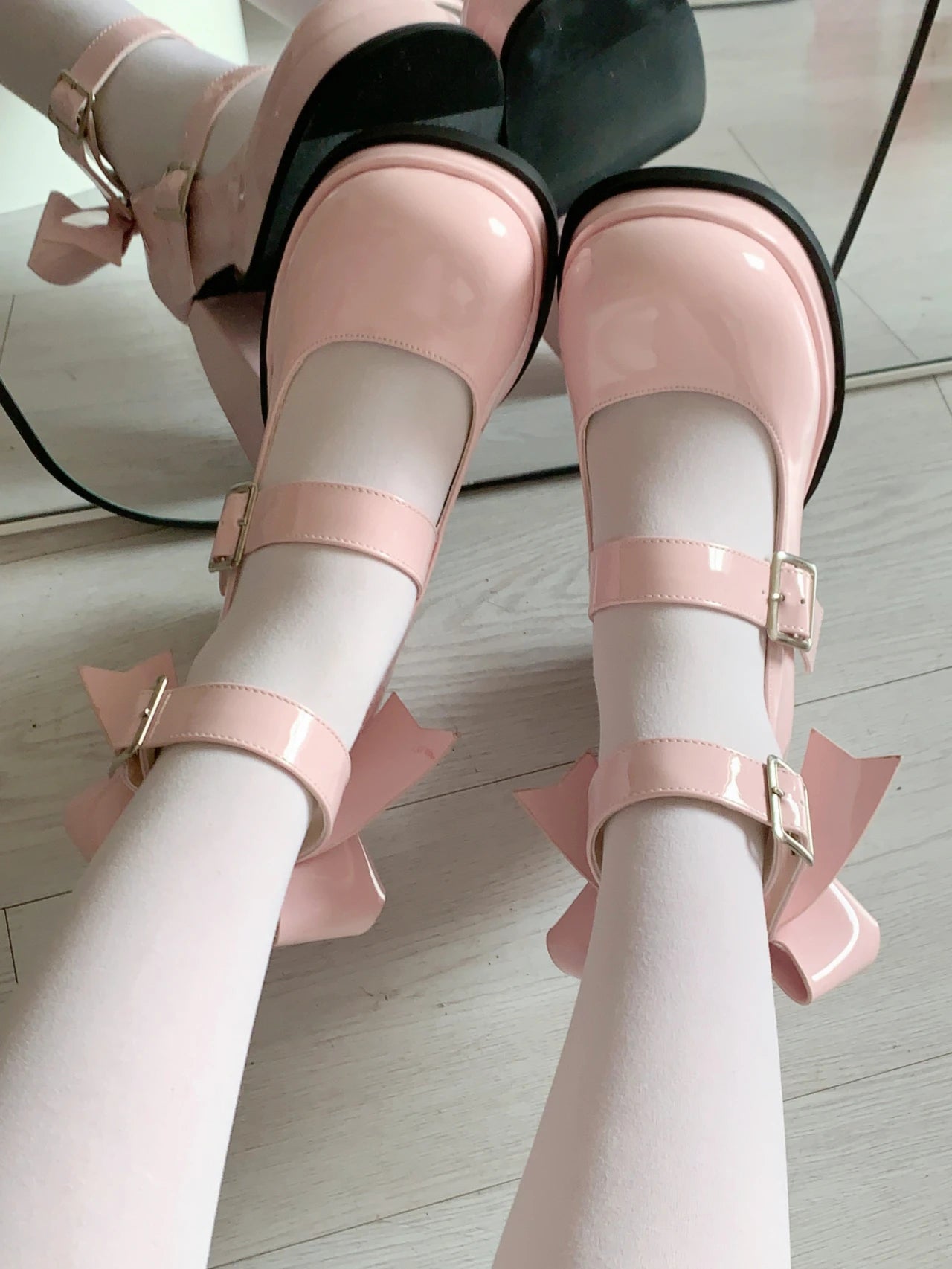 Aiertu Bow Mary Jane High Heels Women Shoes Dress Lolita Shallow Fashion Sandals New 2024 Spring Designer Casual Pumps Aiertu