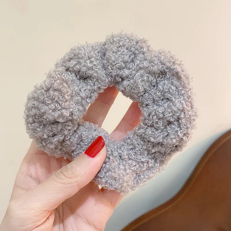 Aiertu Autumn Winter New Sweet Plush Soft Girls' Women Pompom Hair Ties Elastic Hair Band  Ropes  Accessories Headwear aiertu