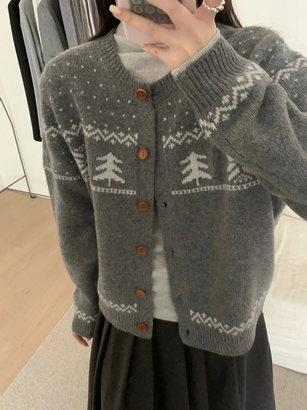 AIERTU  -  Autumn Winter New Arrival Lazy Style Casual Versatile Knitted Cardigan Women Korean Style Crew Neck Soft Sweater Coat Aiertu