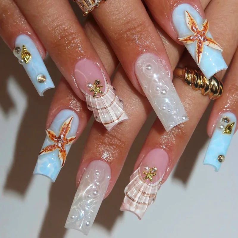 Aiertu 24pcs Vintage Cute Strawberry Fake Nail Girls Weable Romantic White Lace Decor False Nail Patch Detachable Almond Press on Nails aiertu