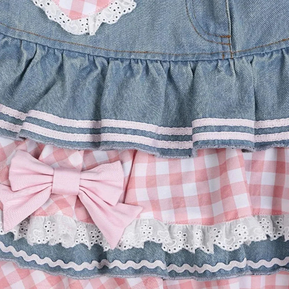 Aiertu - Midday Picnic in the Daisy Fields Skirt  Kawaii Academia Y2K Cottagecore Coquette Fairycore Dollette Princesscore Bottoms Aiertu