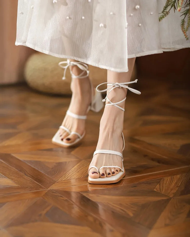 Aiertu  Summer Women Shoes Sexy High Heel Women Sandals Straps Chunky Heel Shoes for Women Fashion sandalias Aiertu