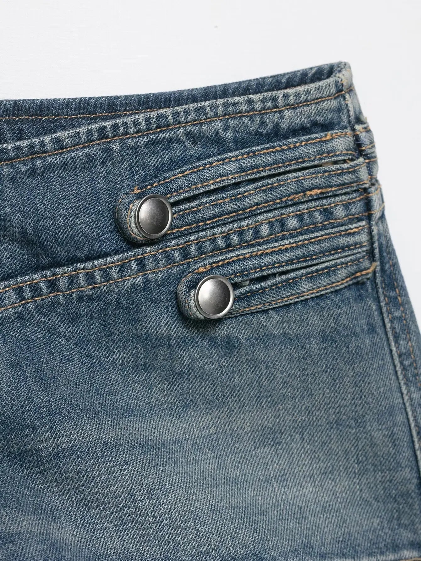 AIERTU  -  Low Waist Mini Denim Shorts Women's American Style Retro Wash Casual A-Line Hot Pants Summer Street Trend Sexy Girl Aiertu