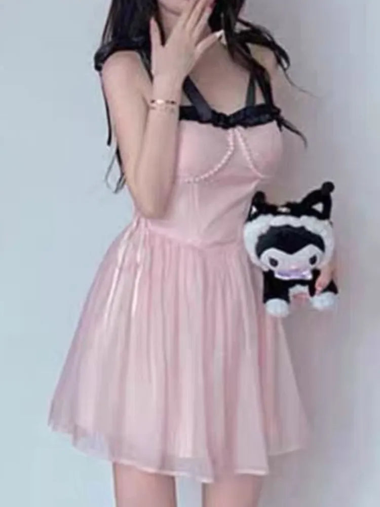 Aiertu Women Fashion New Solid Sweet Mini Dress Vintage Casual A-Line Party Birthday One Pieces Vestidos Female Clothes Summer Robe Aiertu