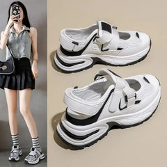 Aiertu Back  to school  2024 summer New Fashion Women's Platform Sneakers Comfortable Woman Casual Chunky sandals Vulcanized Tennis Female Aiertu