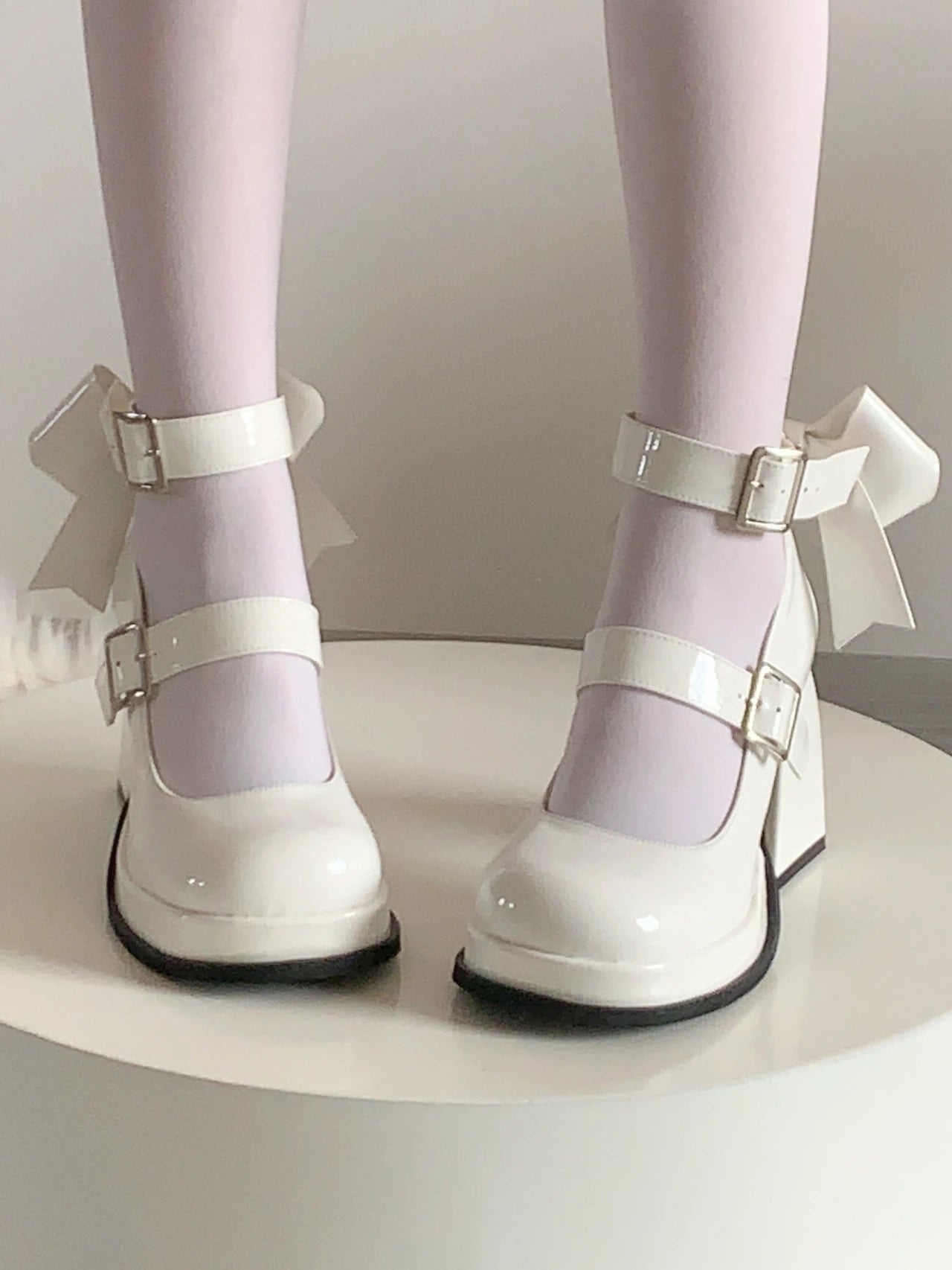 Aiertu Bow Mary Jane High Heels Women Shoes Dress Lolita Shallow Fashion Sandals New 2024 Spring Designer Casual Pumps Aiertu