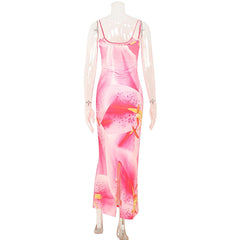 AIERTU  -  New Women's One Shoulder Sleeveless Slim Dress, Silver Square Buckle Strap Fashion Sexy Bodycon Midi Dress For Daily Party Aiertu