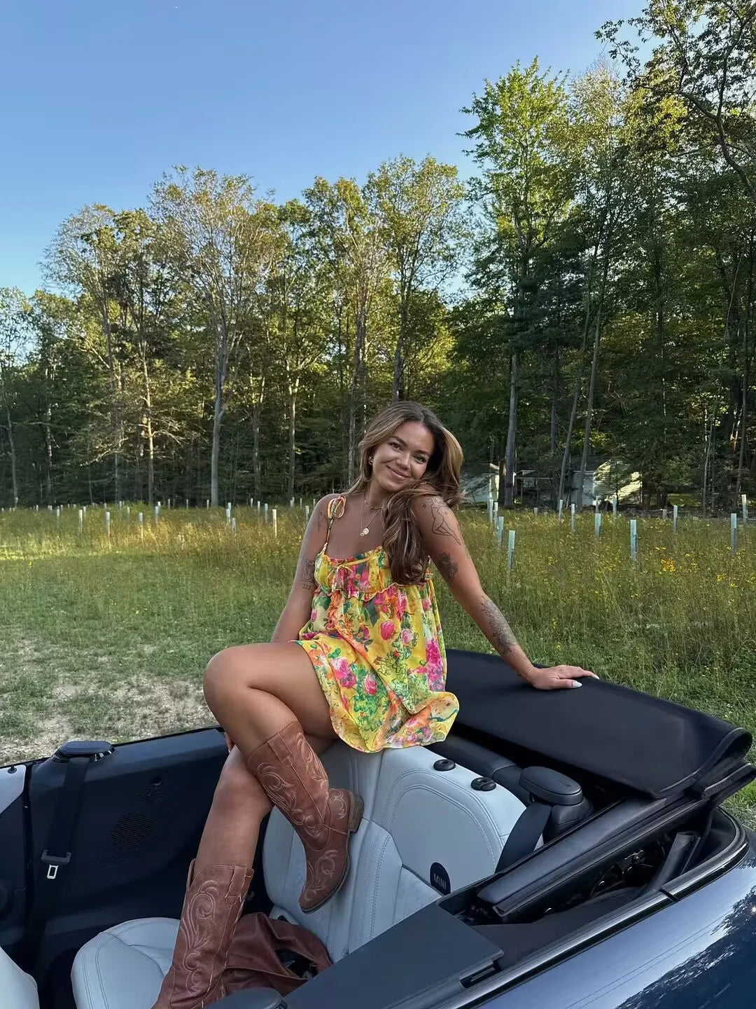 AIERTU  -  Summer Women Multicolor Floral Print Sling Short Dresses  Sexy Sleeveless Female Holiday Boho Beach Robe Aiertu