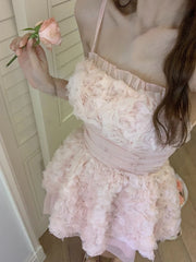 Aiertu Pink Sweet Y2k Mini Dress women SummerCasual Elegant Sleeveless Short Party Dress Slim One Piece Dress Korean Fashion Chic Aiertu