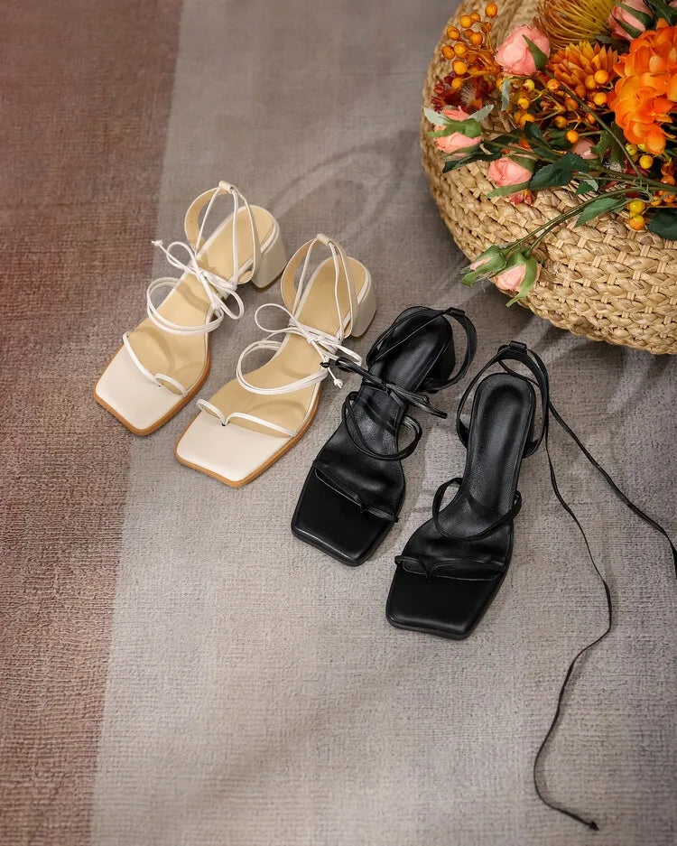 Aiertu  Summer Women Shoes Sexy High Heel Women Sandals Straps Chunky Heel Shoes for Women Fashion sandalias Aiertu