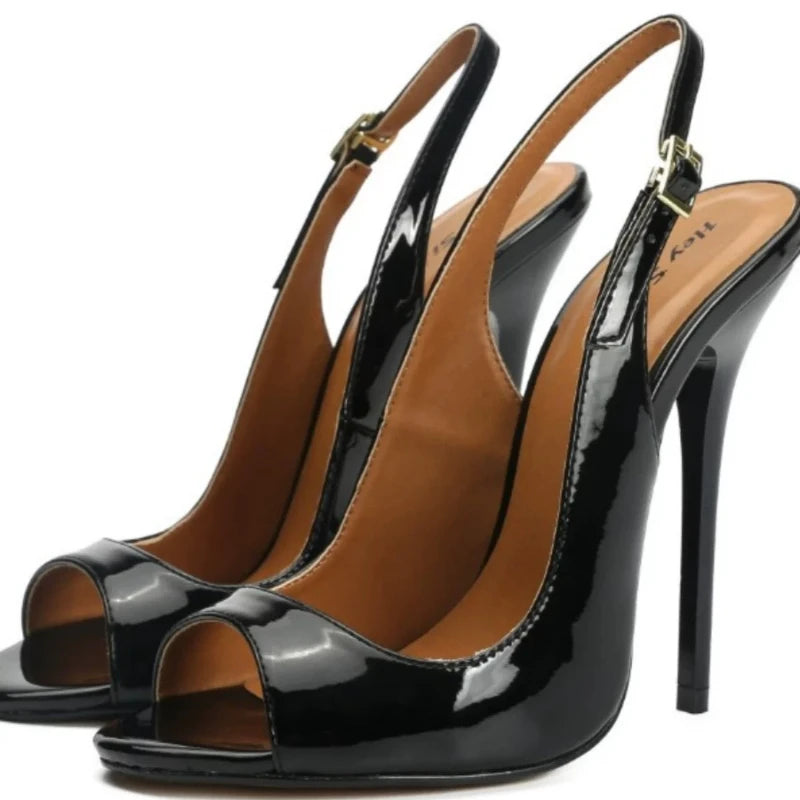 AIERTU  -  Summer New Women's Sexy Peep Toe High Heels Sandals Elegant Cut Out Thin Heels Large Size Party Ladies Dress Shoes Aiertu