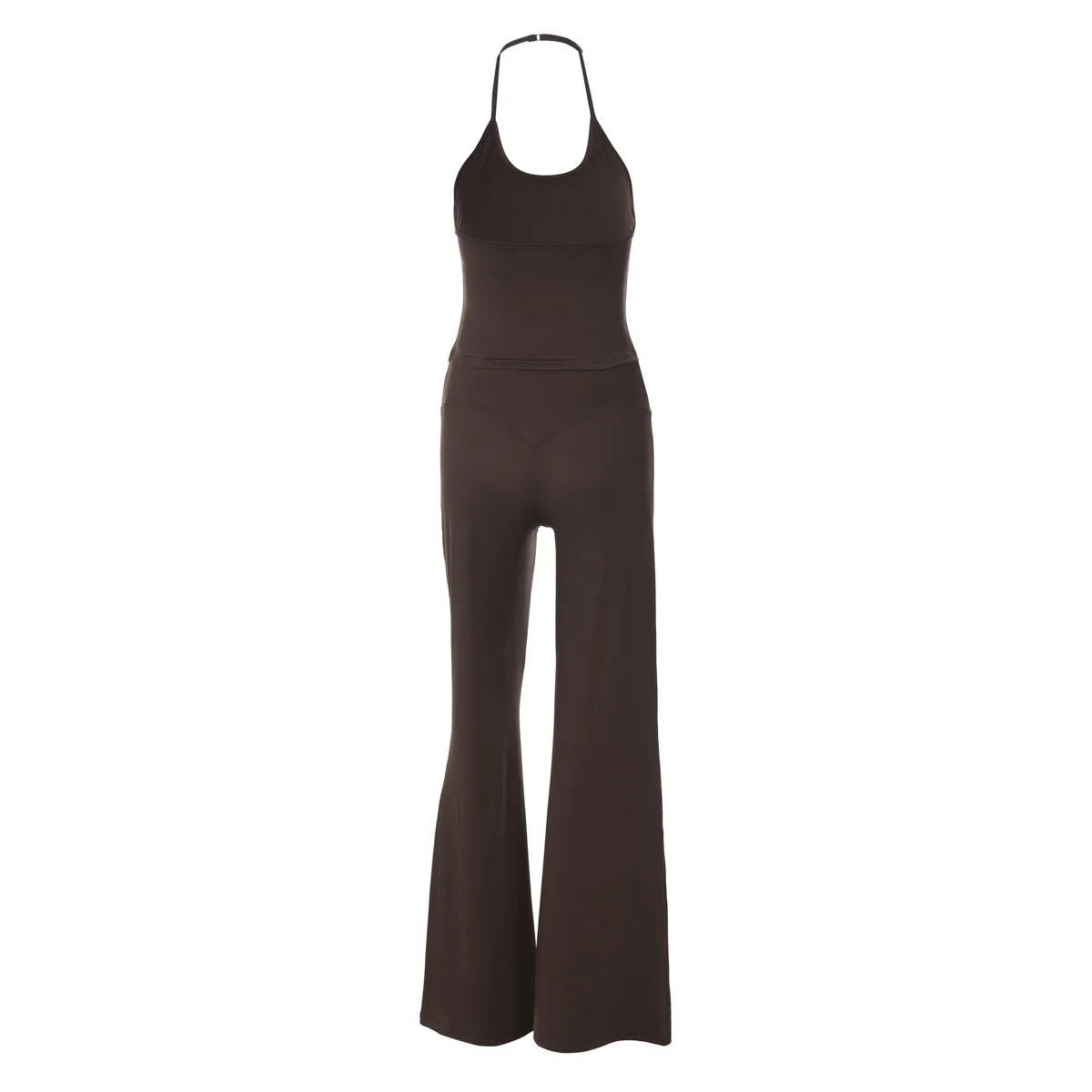 AIERTU  -  Women's New Fashion Backless Vest Slim Solid Color Casual Leggings Suit Aiertu