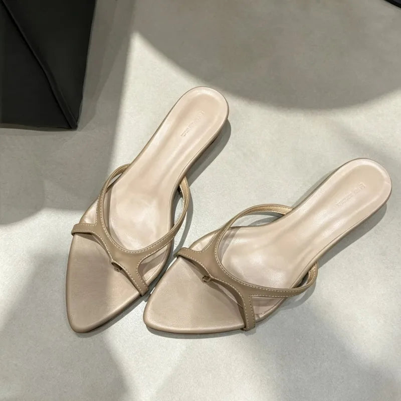 AIERTU  -  New Women Shoes Fashion Pointed Tip Low Heel Slippers for Woman Exquisite French Style Casual Shoes Designer Shoes Zapatos Mujer Aiertu