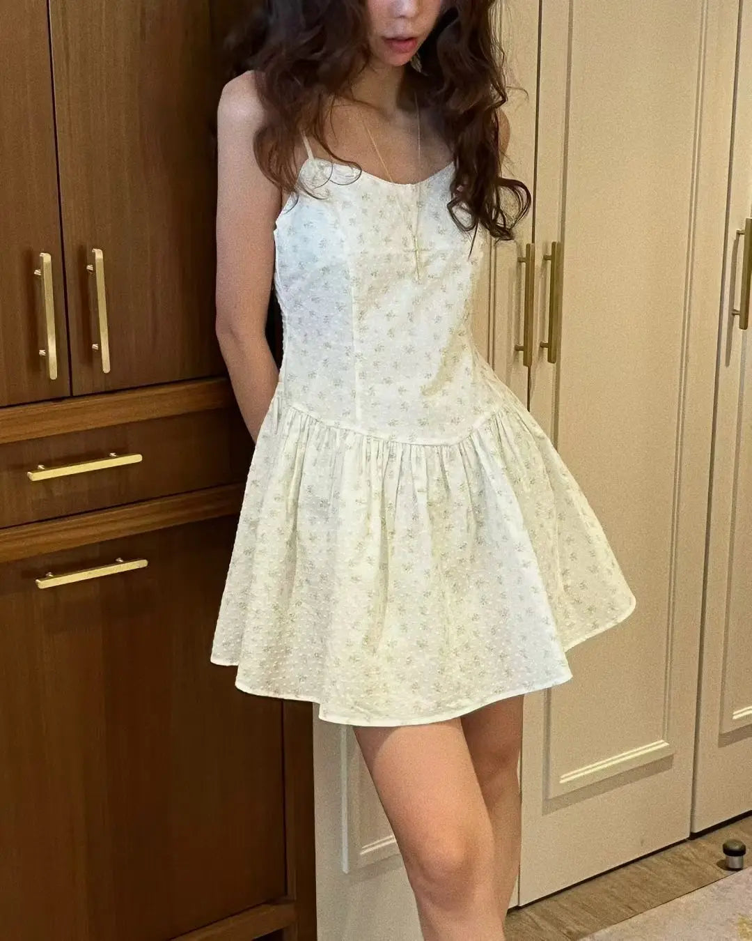 AIERTU  -  Summer Fashionable Korean Style Floral Print Slimming Dress Versatile Streetwear Casual Princess Skirt Sleeveless Dress Aiertu