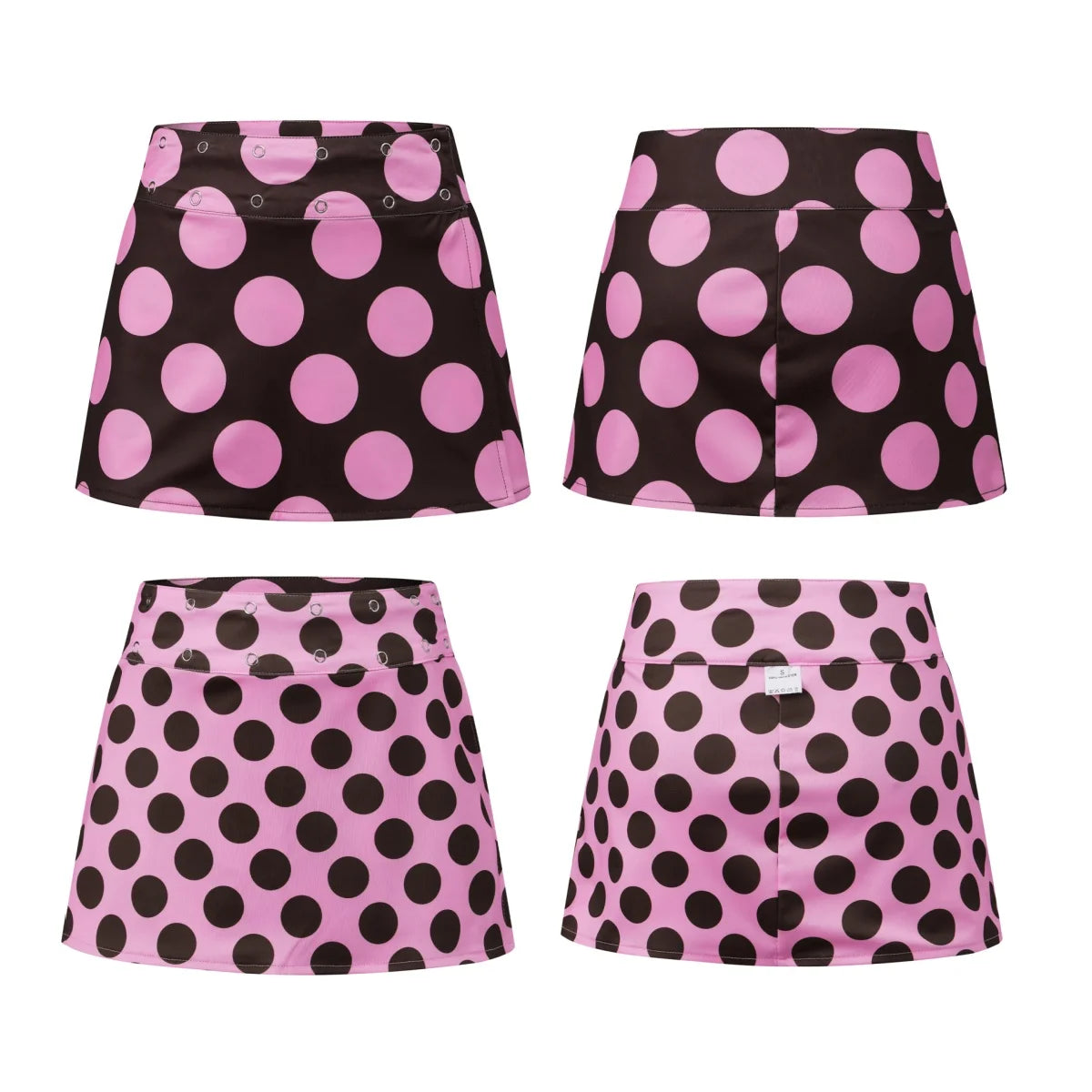 AIERTU  -  Summer Dots Printed Mini Skirt for Women Buttons High Waist Short Skirt for Daily Life Party Streetwear Aiertu