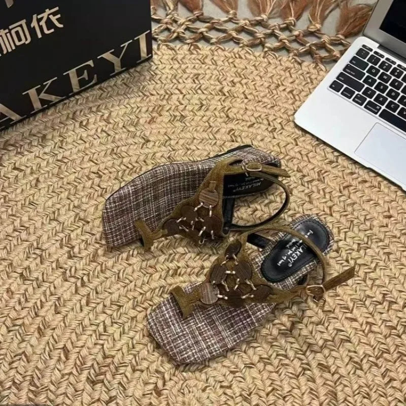 AIERTU  -  Women's Wedge Sandals Summer New Flat Comfort Sandals Fashion Trendy and All-match Beach Women's Shoes Sandalias De Mujer Aiertu