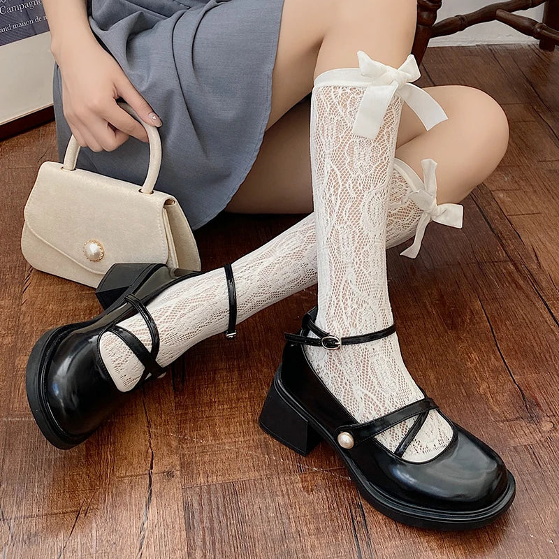 Aiertu Retro Brown Mary Jane Shoes Women Thick Heels Ankle Buckle Lolita Shoes Woman Uniform Pu Leather Student Shoes Female Aiertu