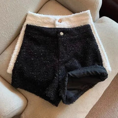 Aiertu Shorts Women Sexy Skinny Y2k Clothes High Waist European Streetwear Fashion Trouser Cool Thick Button-Fly Wide Leg New Aiertu