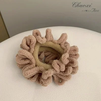 Aiertu Autumn Winter New Sweet Plush Soft Girls' Women Pompom Hair Ties Elastic Hair Band  Ropes  Accessories Headwear aiertu