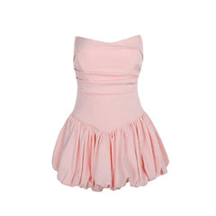 AIERTU  -  Sexy Flower Tube Top Dress Summer New Waist Fishbone Skirt Aiertu