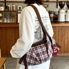 AIERTU  -  Waterproof Portable Multifunctional Travel Messenger Bag Crossbody Large Capacity For Commute Work Outdoor Urban Black Canvas Aiertu