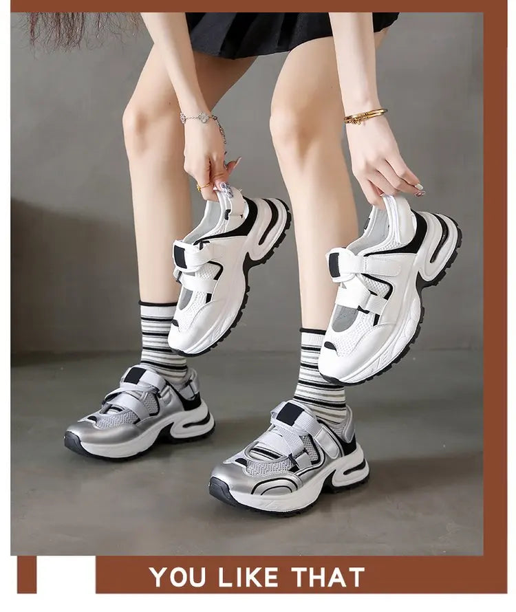 Aiertu Back  to school  2024 summer New Fashion Women's Platform Sneakers Comfortable Woman Casual Chunky sandals Vulcanized Tennis Female Aiertu