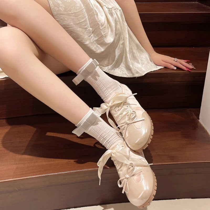 Aiertu Back  to school Luxury Designer Women Sneakers Flats Shoes Fashion Comfort Lace Up Non Slip Flats Ladies Outdoor Walk Shoes Aiertu