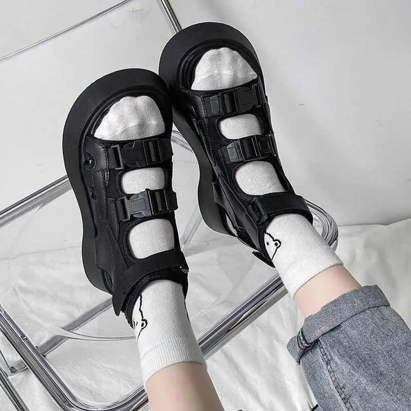 Aiertu Platform Sandals Fashion Women's Shoes Summer New Girls Sports Sexy Open Toe Beach Sandals Casual All-match Dress Shoes Aiertu