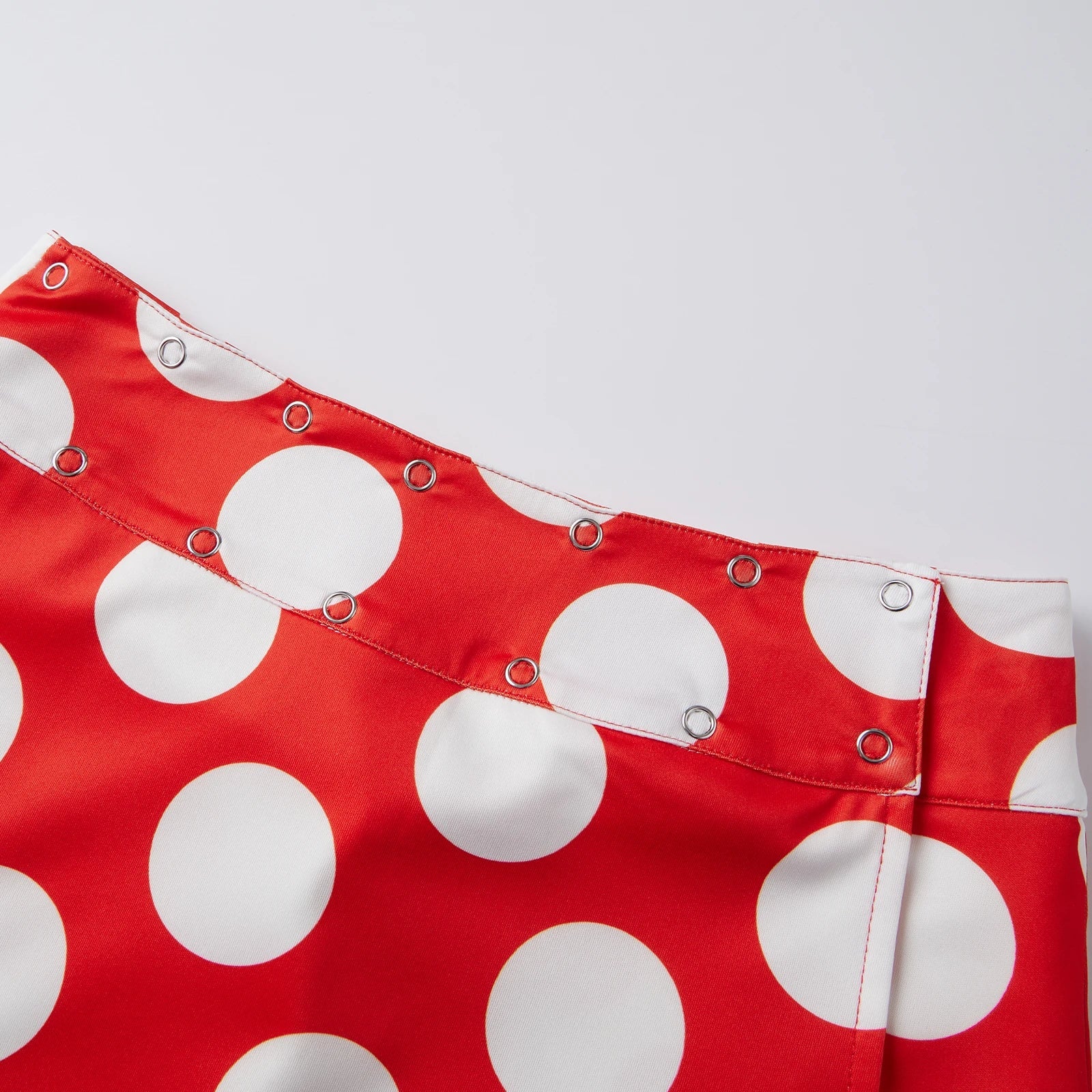 AIERTU  -  Summer Dots Printed Mini Skirt for Women Buttons High Waist Short Skirt for Daily Life Party Streetwear Aiertu