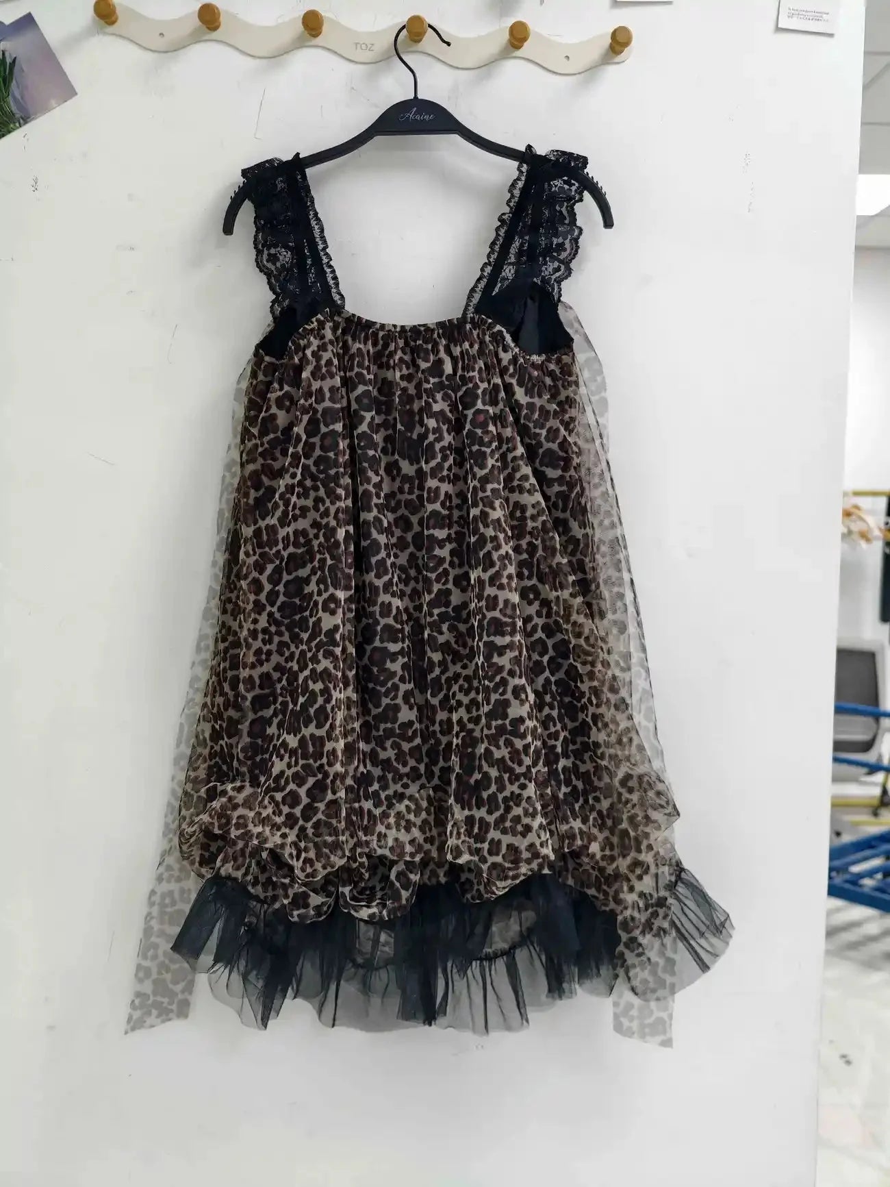 AIERTU  -  Japanese Dress Lace Slim Vintage Sexy Y2k 90s Harajuku Goth Punk Sleeveless Leopard Print Hot Sweet Summer Dresses Lolita Skirt Aiertu