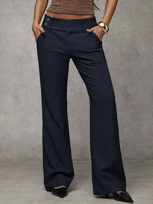 AIERTU  -  High Waist Wide Leg Pants Women's Casual Long Trousers Draping Slimming Elegant Commuter Style Fashionable Women's Trousers Aiertu