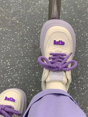 Aiertu Women Sneakers Purple Platform Sports Shoes Skateboard Tennis Female Flat Casual Vulcanize Kawaii Korean Spring Summer Footwear Aiertu