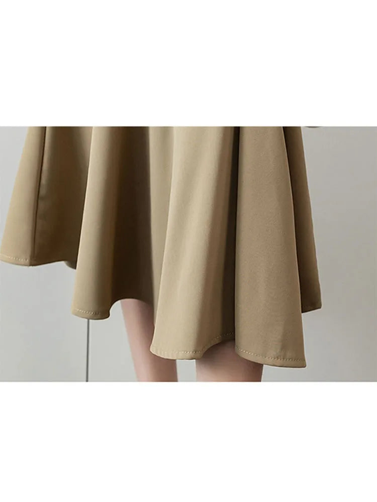 Aiertu Black Women Ruched Vintage Skirt Elegant French Casual High Waist Streetwear Office Ladies Trumpet Female Party Court Skirt Y2k Aiertu