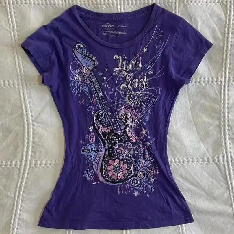 AIERTU  -  Y2K summer retro floral print women short-sleeved ins round neck casual street clothing T-shirt basic ladies top Aiertu