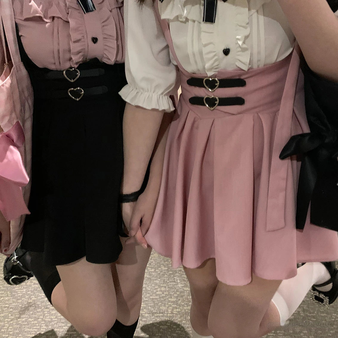 Aiertu Japanese Lolita High Waist Mini Suspender Skirt Y2k Aesthetic Sweet Women Solid Streetwear Gothic Jk Saia Feminina Harajuku Jupe Aiertu