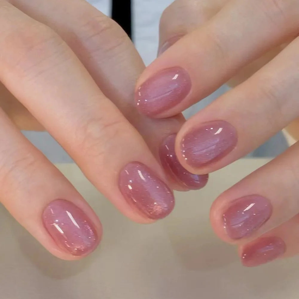 Aiertu 24Pcs Valentine Nails Press on Love Y2k Acrylic Nails Sparkle Butterfly French Cat Eye Almond Full Cover Stick on False Nail Tip Aiertu