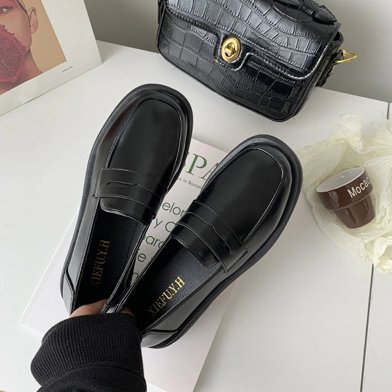 Aiertu Mary Jane Shoes JK Commuter Uniform Loafers Women Lolita Shoes Girls Japanese School College Gothic Mocassins Leather Flats Aiertu