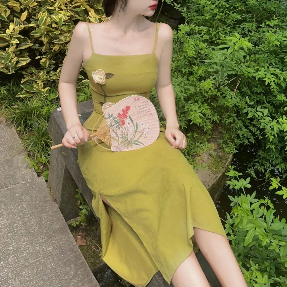 Aiertu Vintage Elegant Long Dresses Women Casual Slim Korean Party Holiday Dresses Female 2024 Summer One-piece Dress Beach Fashion Y2k Aiertu