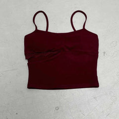 AIERTU  -  Lace Splice Hollow out Design Sexy Strap American Hot Girl Street Style Slim Fit with Chest Pad Trendy Short Length Pu Aiertu