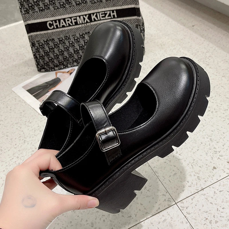 Aiertu Shoes Platform Shoes Heels  Women Japanese Style Vintage Pumps for Women College Student Women's Shoes Aiertu