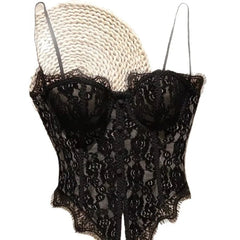 AIERTU  -  Autumn and Winter New Lace Waist Cinching and Strapless, Pure Desire Style, Spicy Girl Suspender, Back Zipper Aiertu