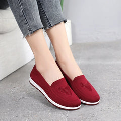 women's summer sneakers slip on flat shoes Women's Casual Loafers walking shoes Female Outdoor Mesh Soft Bottom Sports Shoes Aiertu
