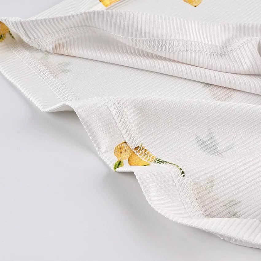 AIERTU  -  Summer New Women's Knitted Printed Lightweight Square Neck Jumpsuit Pajamas Can Be Worn Outside As Loungewear Aiertu