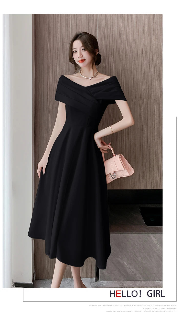 Aiertu Elegant Evening Dress For Women Sleeveless Fashion Fairy Birthday Party Dress Solid Midi 2024 New Summer Sexy Engagement Dresses Aiertu