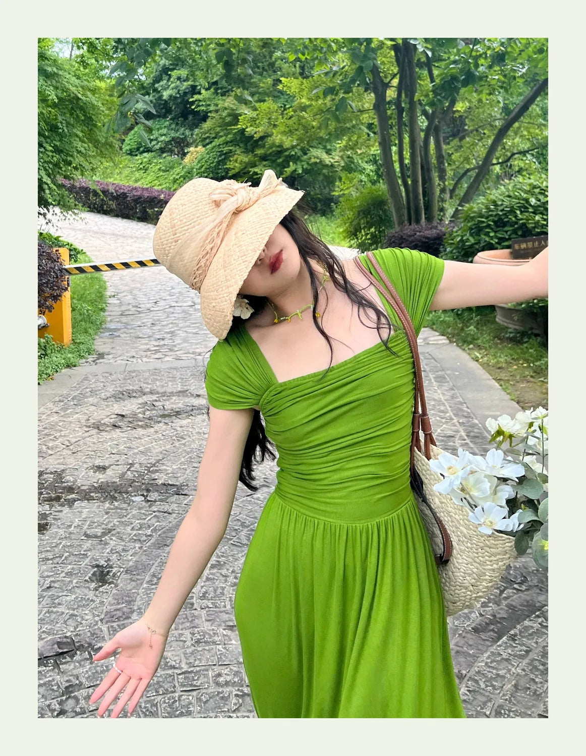 Aiertu Sweet Elegant Long Knitting Dress Women Solid Casual Evening Holiday Dress Female Summer Knitted One Piece Dress Korean Fashion Aiertu