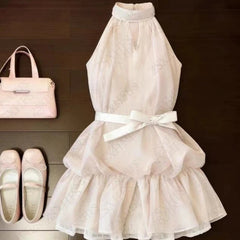 AIERTU  -  Dresses Sexy Vintage Gown Puffy Women Summer Clothes Pink Chic Casual Korea Tank Mini Dress 90s Sweet Girl Aesthetic Gyaru Dress Aiertu